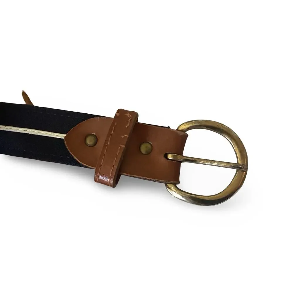 Child Leather & Canvas Jean Belt